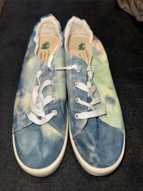 Jenn Ardor Blue & Green Tie-Dye Canvas Sneakers